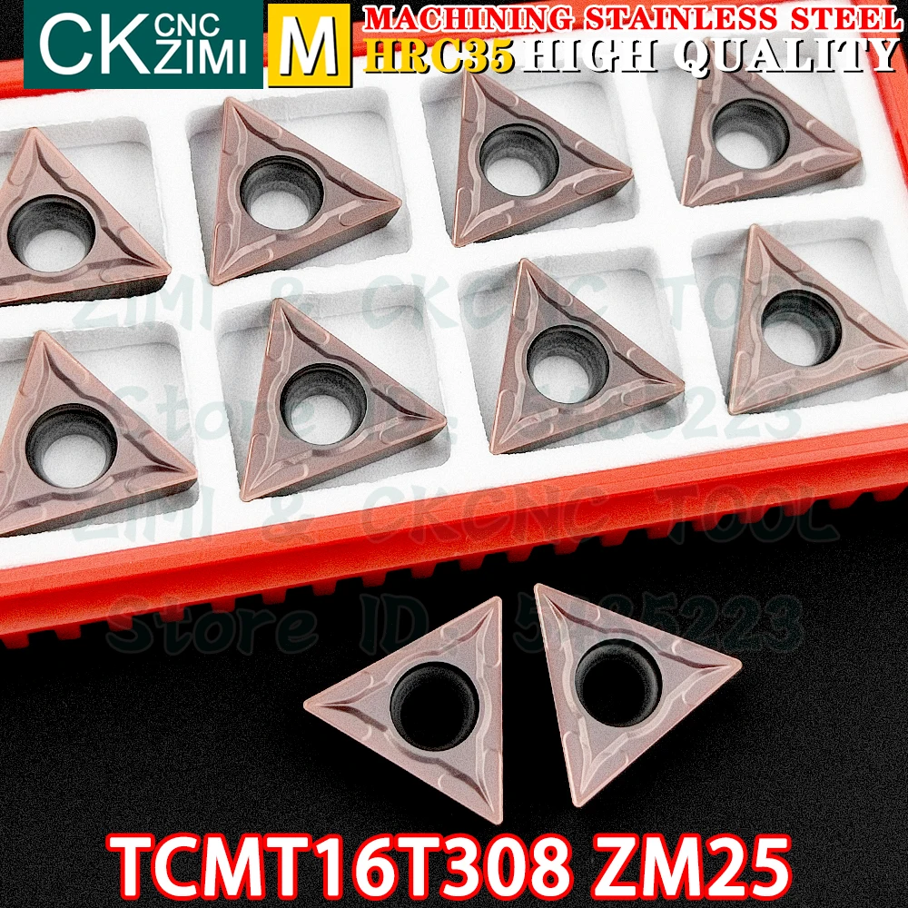TCMT16T308 ZM25 TCMT 16T3 08 ZM25 Alat Sisipan Putar Eksternal Sisipan Karbida TCMT CNC Alat Pemotong Bubut Logam Mekanis