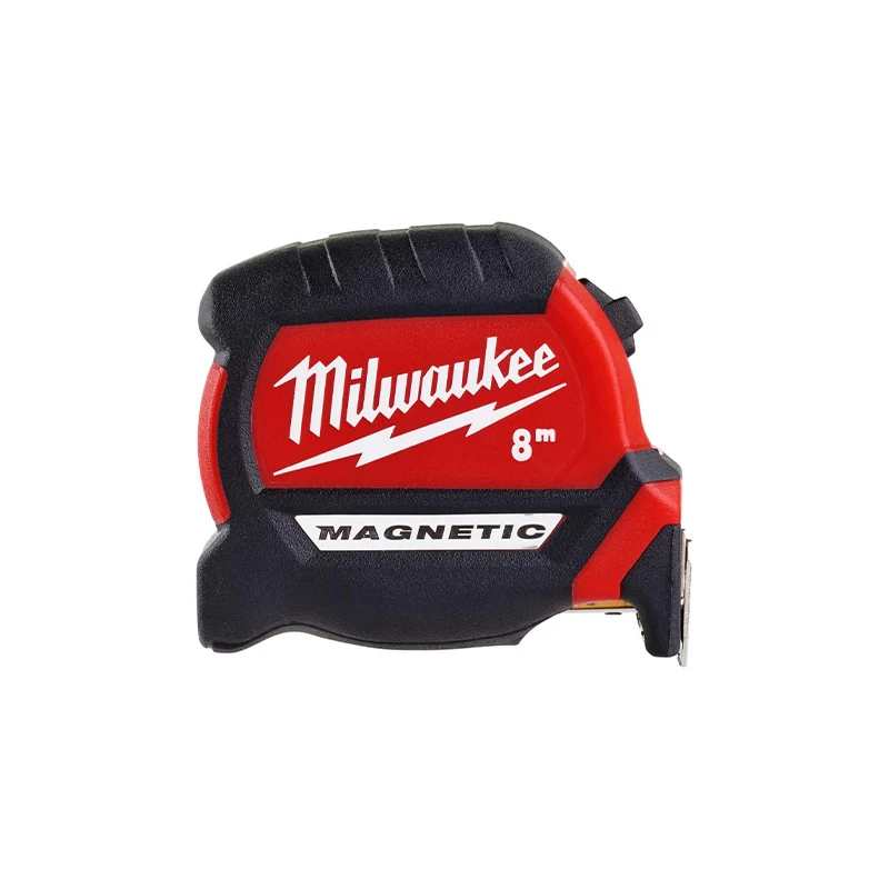 Milwaukee 8m Magnetic Stainless Steel Tape Measures Building Construction Hand Tools Laser Meter Ruler Instruments