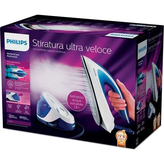 

Philips PerfectCare Performer GC8712/20 -GC8712/25 Silent 6 Bar Steam Generator Iron