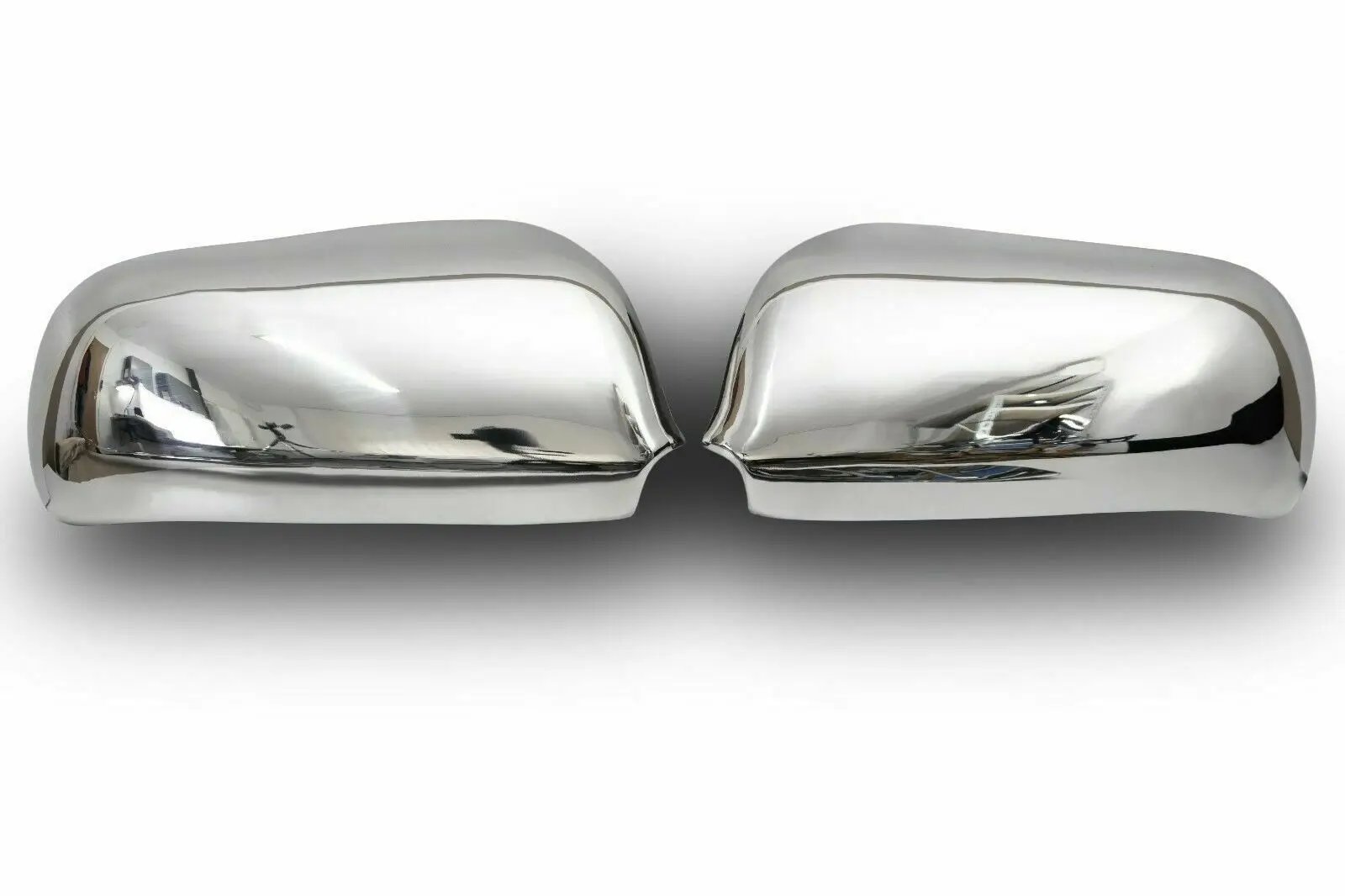 Chrome rearview cases for Superb Octavia Combi (1U5 body)-years 1998-2005 Stainless Steel