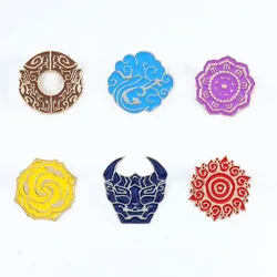 6PCS Mo Dao Zu Shi Metal Brooch Grandmaster of Demonic Cultivation Wei Wuxian Lan Wangji Family Cosplay Cute Anime Mini Badge