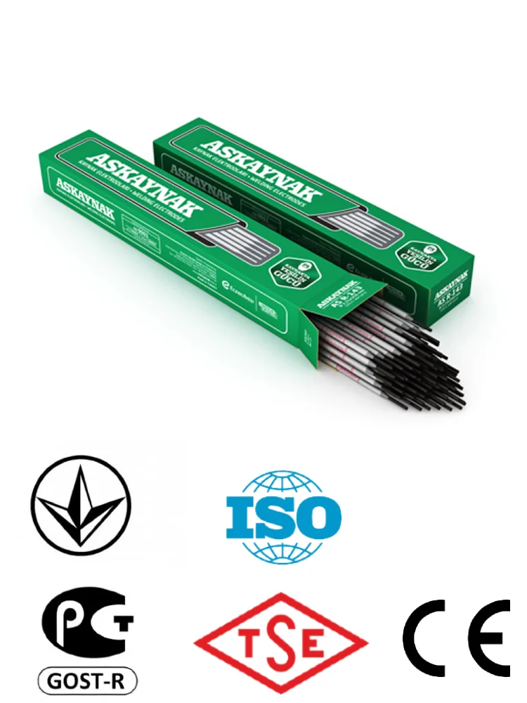ASB204 Hàn Nặng Nề Phủ Rutil Điện Cực Phụ Kiện Dây Hàn Que Tacking Dịu Nhẹ Thép Sản Xuất Tại Thổ Nhĩ Kỳ Cao Quailty