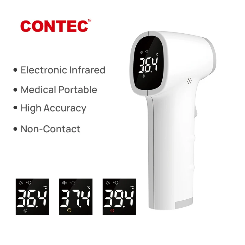 CONTEC Portable Arm Automatic Digital Blood Pressure Monitor FingerTip Pulse Oximeter&Non-Contact Infrared Forehead Thermometer