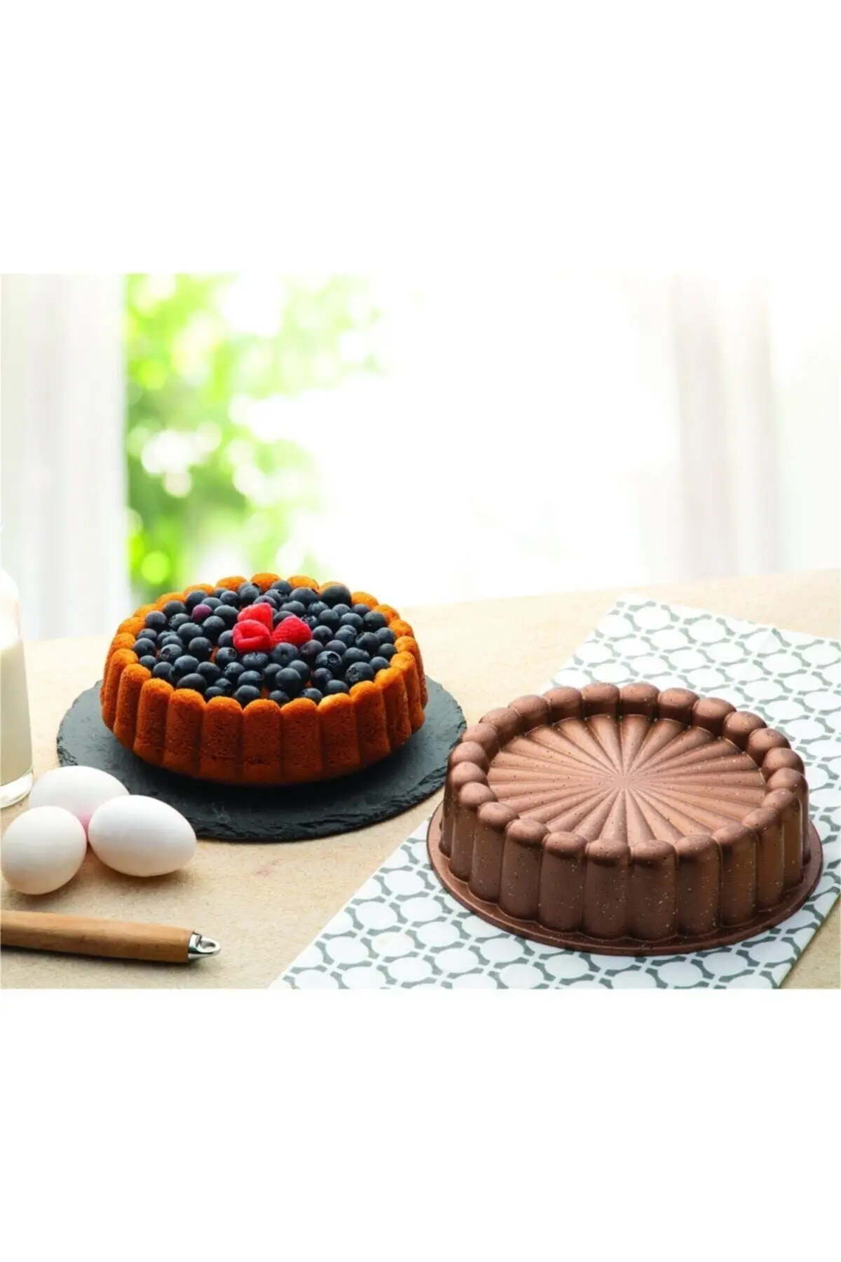 Granite Cast Tart Mold Cream 26 Cm Granite Die Cast Cake Blackred 26 cm Bwaffle chocolate mould silicone mold baking kitchen