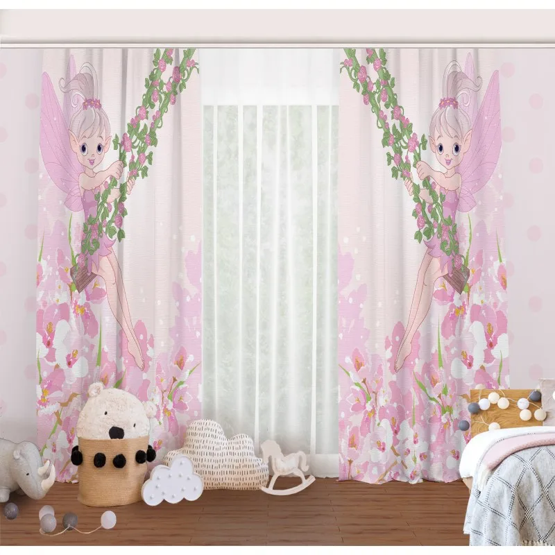 Line princesses child baby room backdrop curtain 1 wing | Home textile | Fashion curtain TURKISH TEXTILE