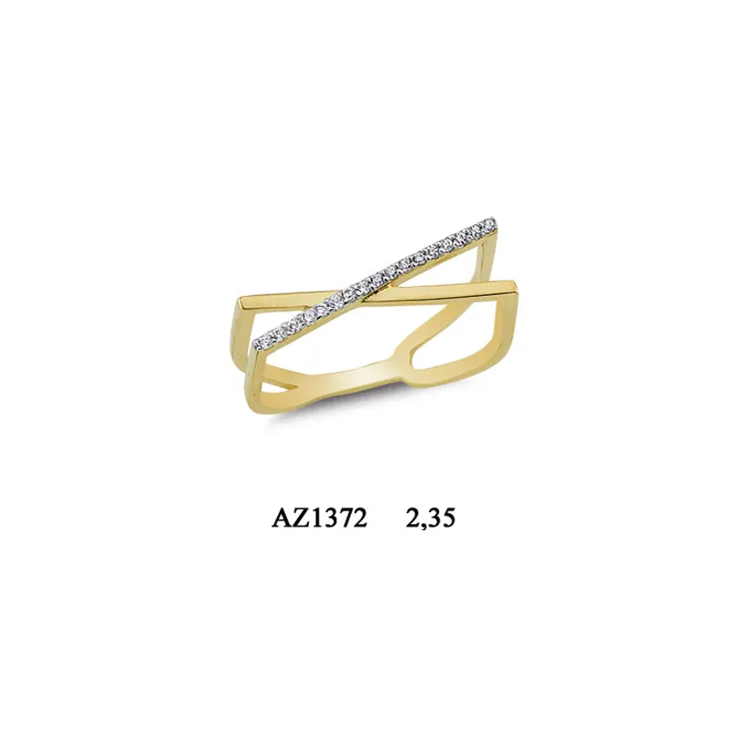 14K Solid Gold Art Design Fashion Ladies Ring