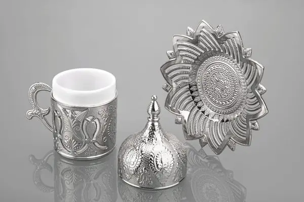 Busem Set da caffè Color argento per sei persone