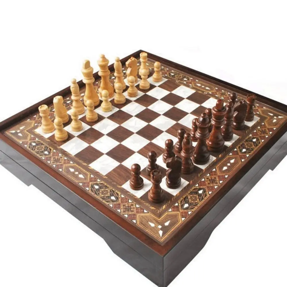 

VIP Chess Set Wooden Chess Board Game and Wood Chess Pieces Birthday Gift for Him Gift for Father Anniversary Gift for Husband