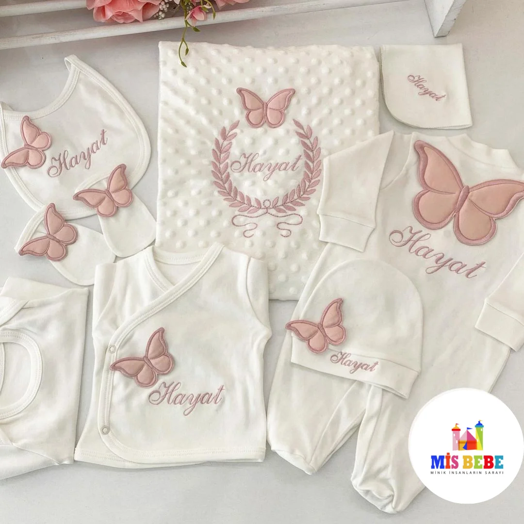 Baby Boy Girl Personalize Newborn Clothing 10-pcs Hospital Outlet Custom Fabric Babies Healthy Safe Outfit Sets Dresses