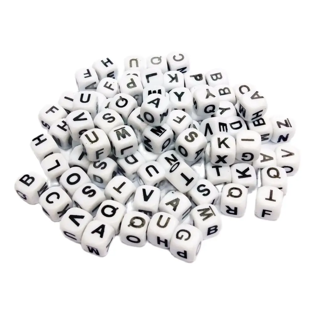 40 Pcs Per Set 6-Sided Dice English Alphabet Letters Dials Board Cube Game Accessories For Kids Educational Party Toys