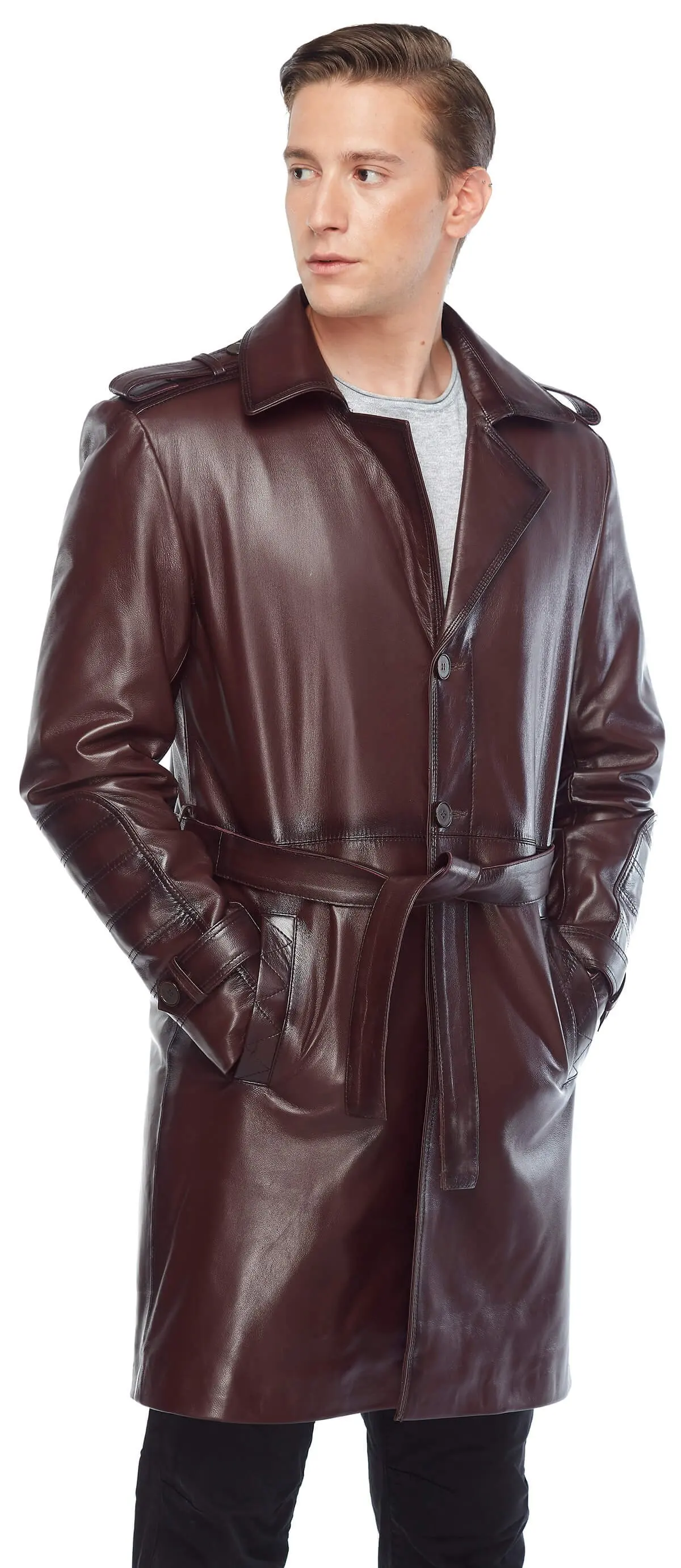Ma Trận Da Thật Chính Hãng Da Nam Phủ Ngoài Burgundy Orjinal Da Cừu Thu Đông 2022 Biker Slim Size Lớn VintageTürkiye