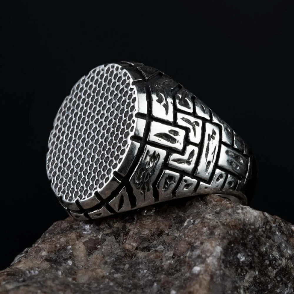 

925K Real Sterlng Silver Ring ÇUKUR TURKISH SERIES Yamac Kocavalı Handmade Jewelry For Teens Stylish Gift For Him Freeshipping