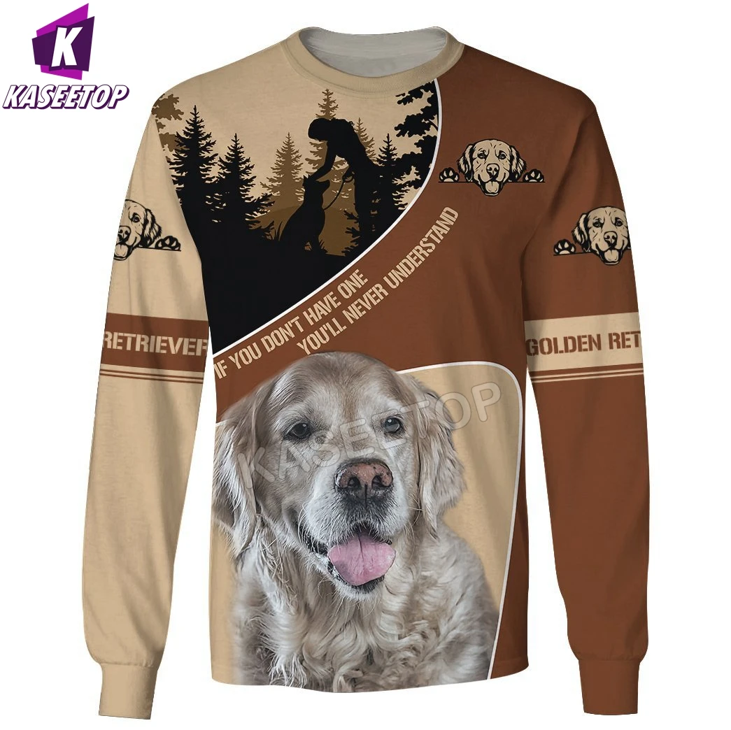 

Animal Golden Retriever 3D Printed Mens Hoodie Harajuku Streetwear Pullover Autumn Sweatshirt Unisex Casual Zip Jacket Tracksuit