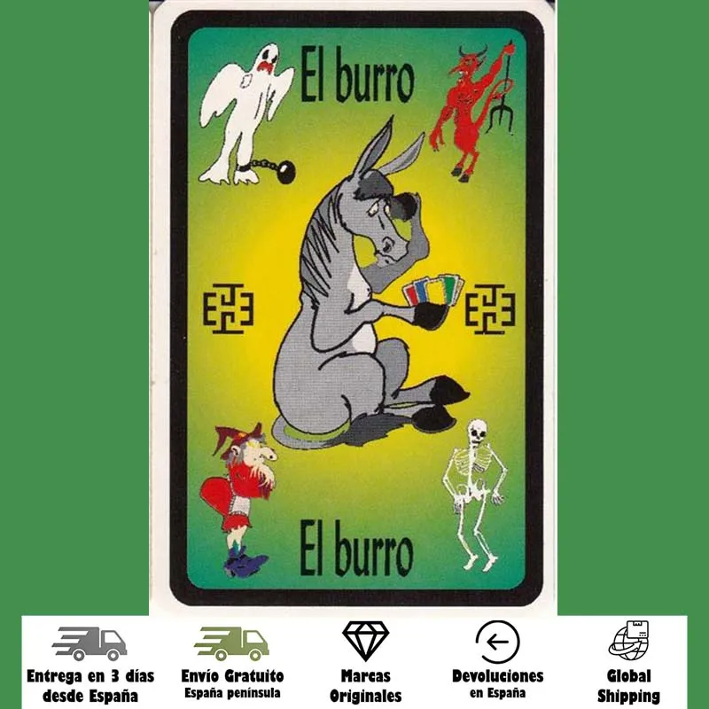 Cards Comas, the donkey, 16 card game, deck to play classic donkey game, kids, adults, family, outdoor, Camping, beach, pool, traditional