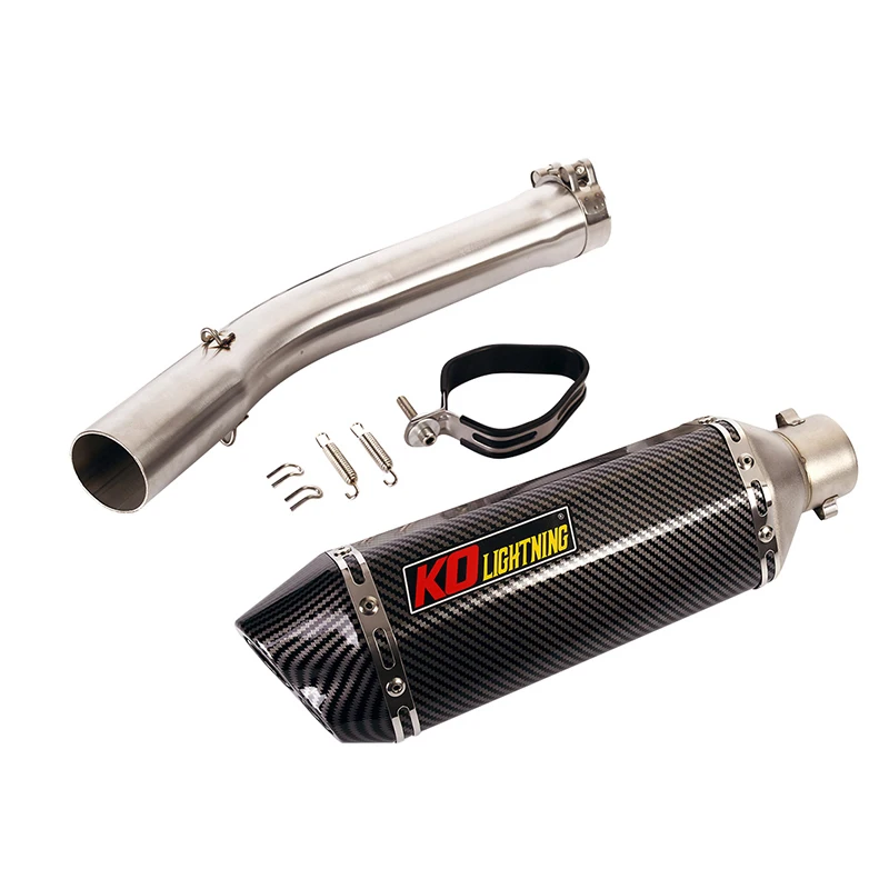 Exhaust System For Yamaha YZF-R6 R6S 1998 1999 2000 2001 2002 2003 2004 2005 Exhaust Pipe Motorcycle 51mm Mid Muffler Slip On