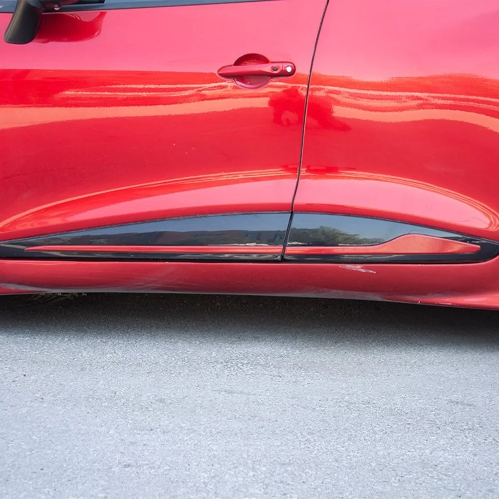 For Renault Clio 4 Red Chrome Side Door Streamer 4 Pieces. 2012-2019. Stainless Steel.  A + Quality Modified Design