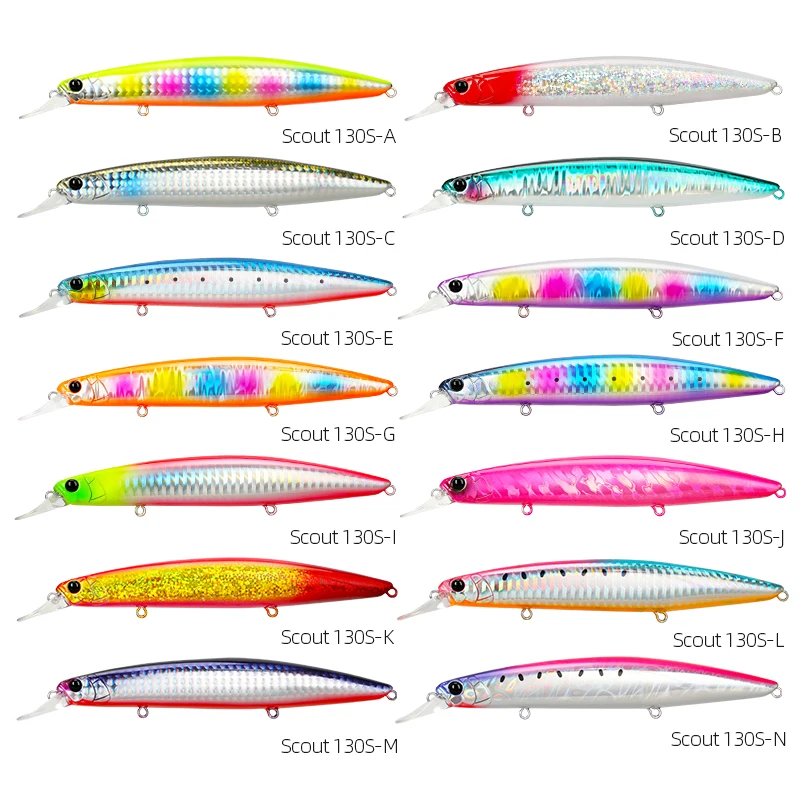TSURINOYA 130S Sinking Minnow Fishing Lure SCOUT 130mm 24g Long Casting Seabass Flounder Artificial Large Sea Fishing Hard Baits view 5