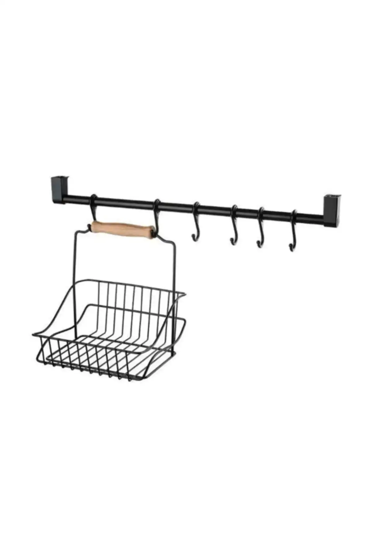 Hausgerate Wrought Iron Metal Basket Strap And Hook Kitchen Products Handy Hanger