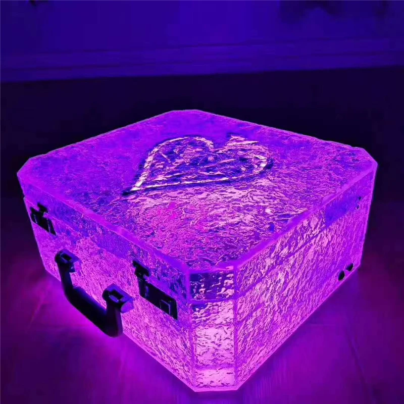 LED CRYSTAL ACE OF SPADE CHAMPAGNE CASE