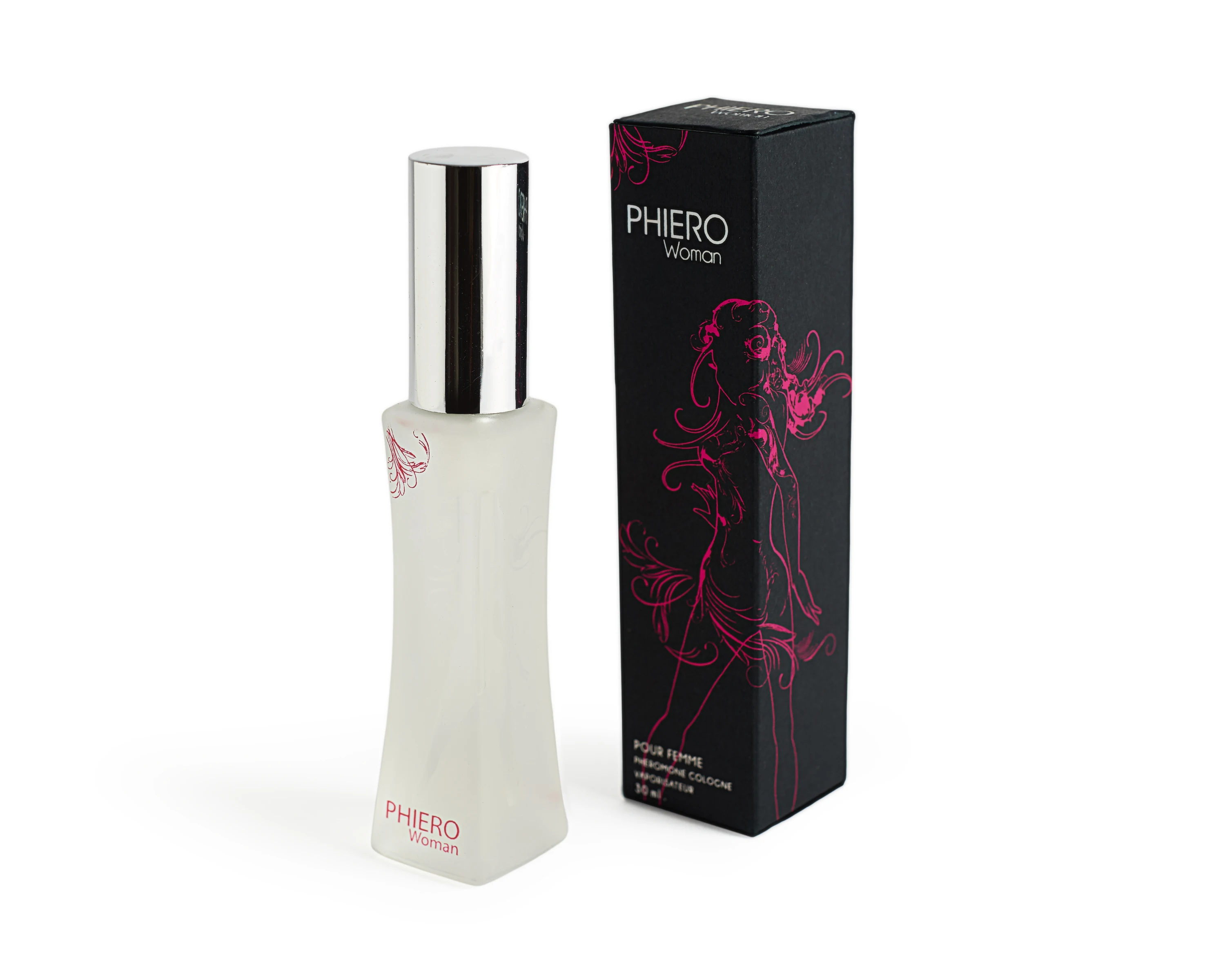 Phiero Woman: Perfume with pheromones for women, 4 pheromones, jasmine smell, stronger attraction, pheromones in sprayer