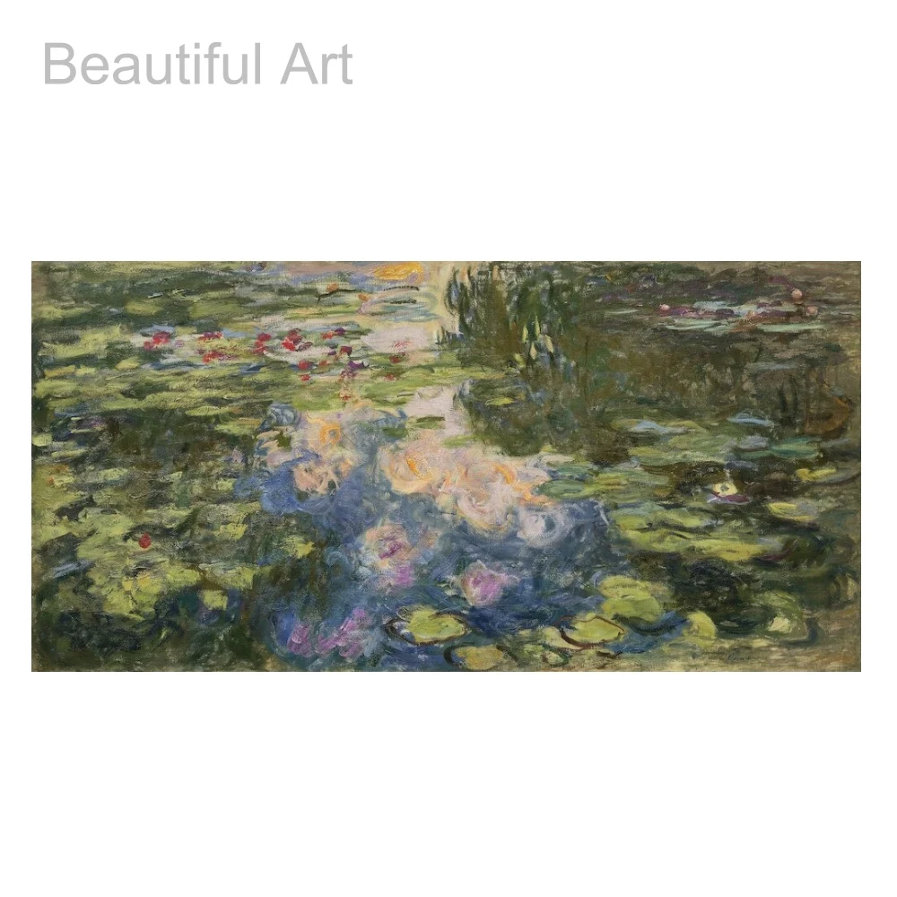 Monet Oil Painting for Home Decor Size 216CM Wide x108CM Tall Hand Painted High Quality Oil Paintings on Canvas