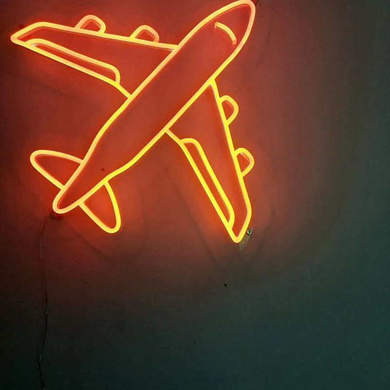 Custom Neon Sign AirPlane Neon Sign Bedroom Custom Neon Light Plane Led Light Neon Home Room Wall Decoration Indoor Decor