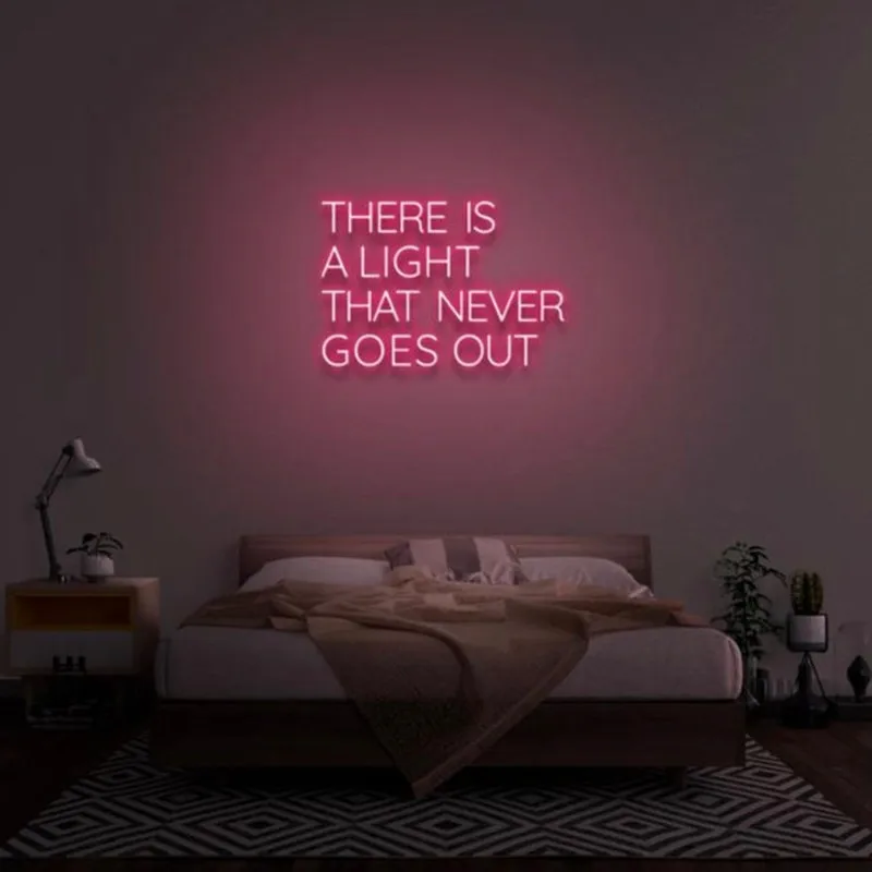 ป้ายนีออน มีไฟที่ไม่เคยออกไปตกแต่งบ้านป้ายนีออนแบบกําหนดเองป้ายตกแต่งในร่มส่วนบุคคล Led Neon Light ของขวัญ