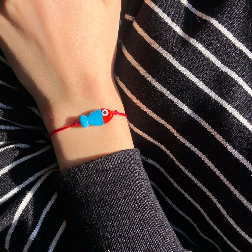 

Red blue glass bracelet