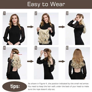 أعلى 9 مبيعات سلك غير مرئي تمديد شعر الإنسان - No3