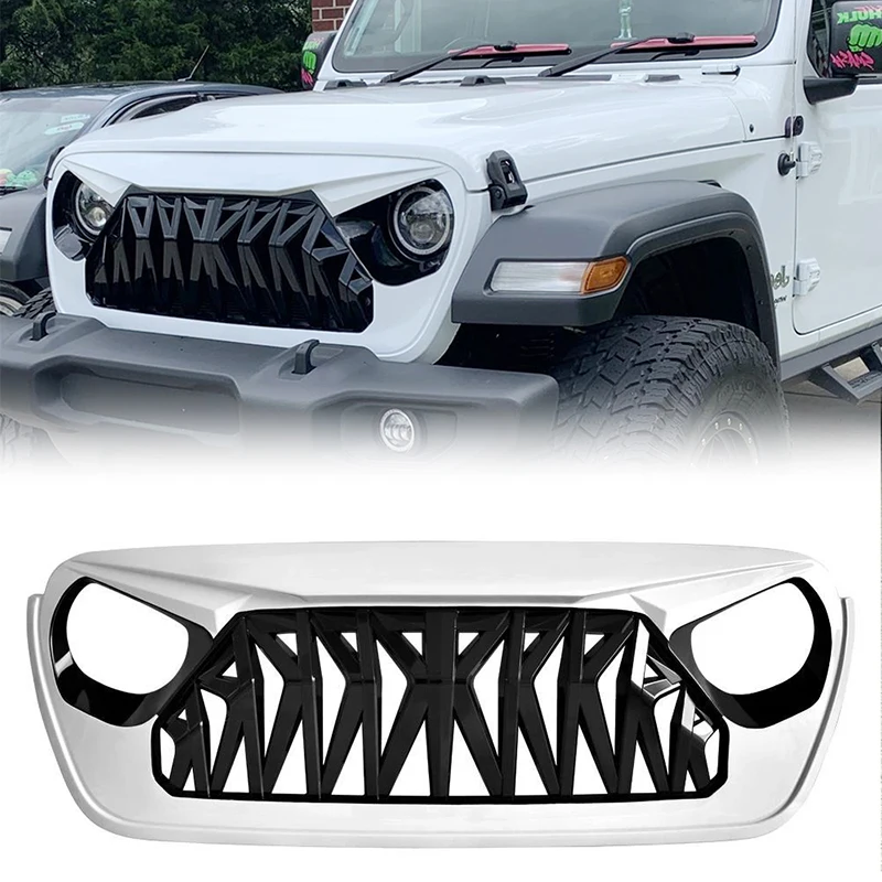 Front  Bumper  Insert Mask Grill For Jeep Wrangler JL 2018-2022 Accessories 4x4 Offroad Grille  Exterior Factory