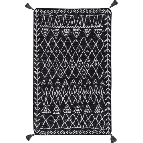 The loggerhead Home 80x150 Black White Mystic Pattern Double-Sided Woven Rugs