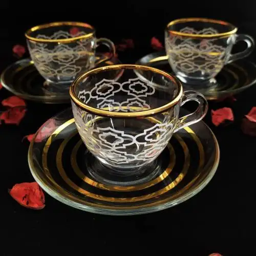 

DOLBOVI Pearl White Coffee Cup Set 6 Person 12 Piece Glass Cup teaware cup tea handmade bowl beautiful mugs turkish tea set vintage Saucer creative Latte Cup free shipping products service coffee Weights undefined kubk