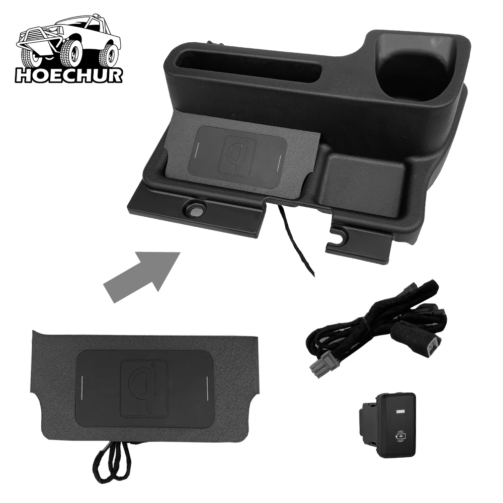 Wireless Charger With Center Console For Toyota Land Cruiser 70 Series LC76 LC77 LC78 LC79 Accessories