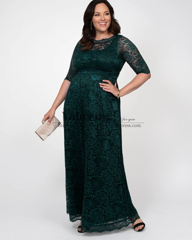 Plus size Navy Lace Evening Dresses for Mother of the Bride