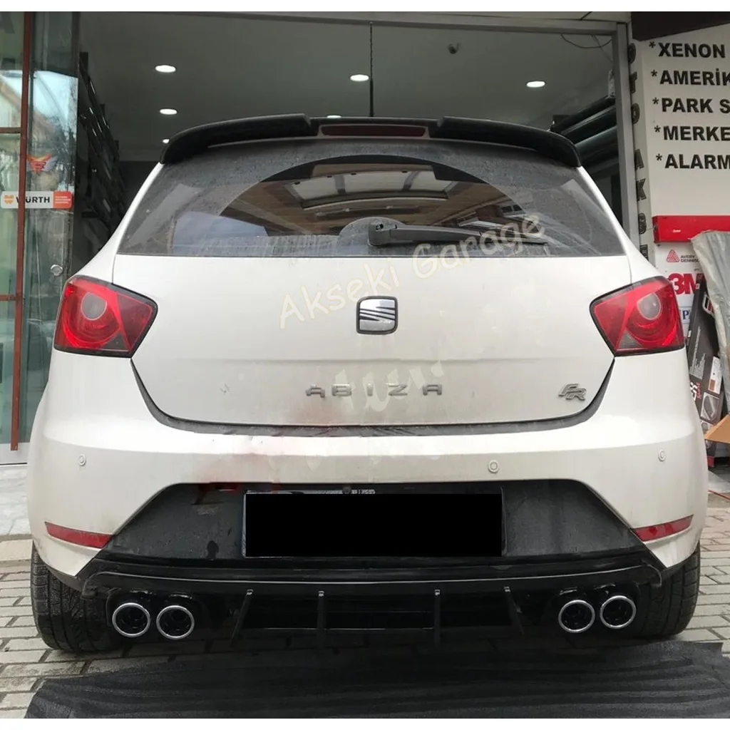 For Seat Ibiza Mk4 Diffuser Models between 2012-2018 Rear Bumper Attachment -Auto styling modified spare parts spoiler flap