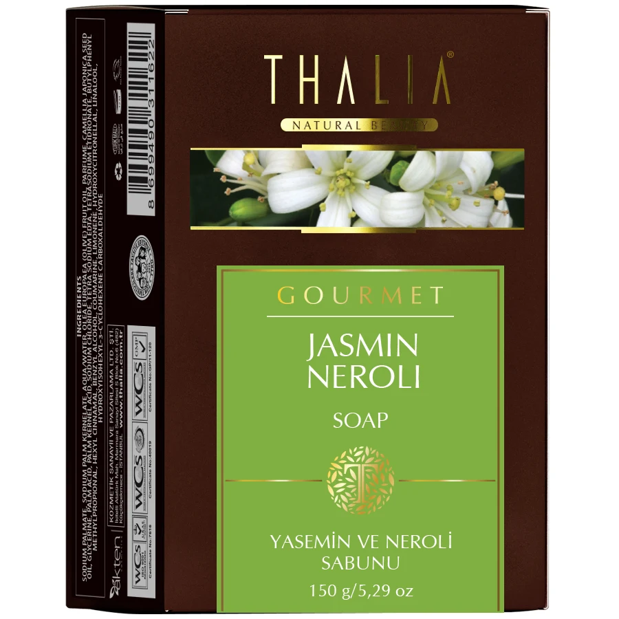 Thalia Anti Acne Natural Solid Soap with Neroli & Jasmine Extract 150 gr. Traditional Turkish Soap.