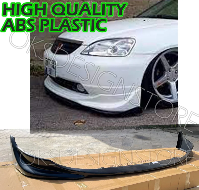 For JDM HONDA Civic VTEC2 2001 2002 2003 Front Bumper Lip S2000 STYLE PLASTIC Splitter Diffuser Lip Body Kit Spoiler