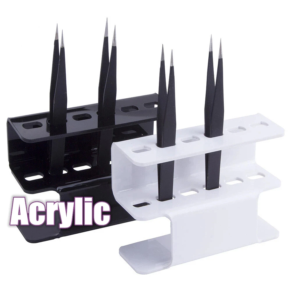 New Hot Sale Acrylic Tweezer Holder Eyelash Extension Tool Storage Durable Convenient Scissors Tweezers Scrapers Stand Shelf