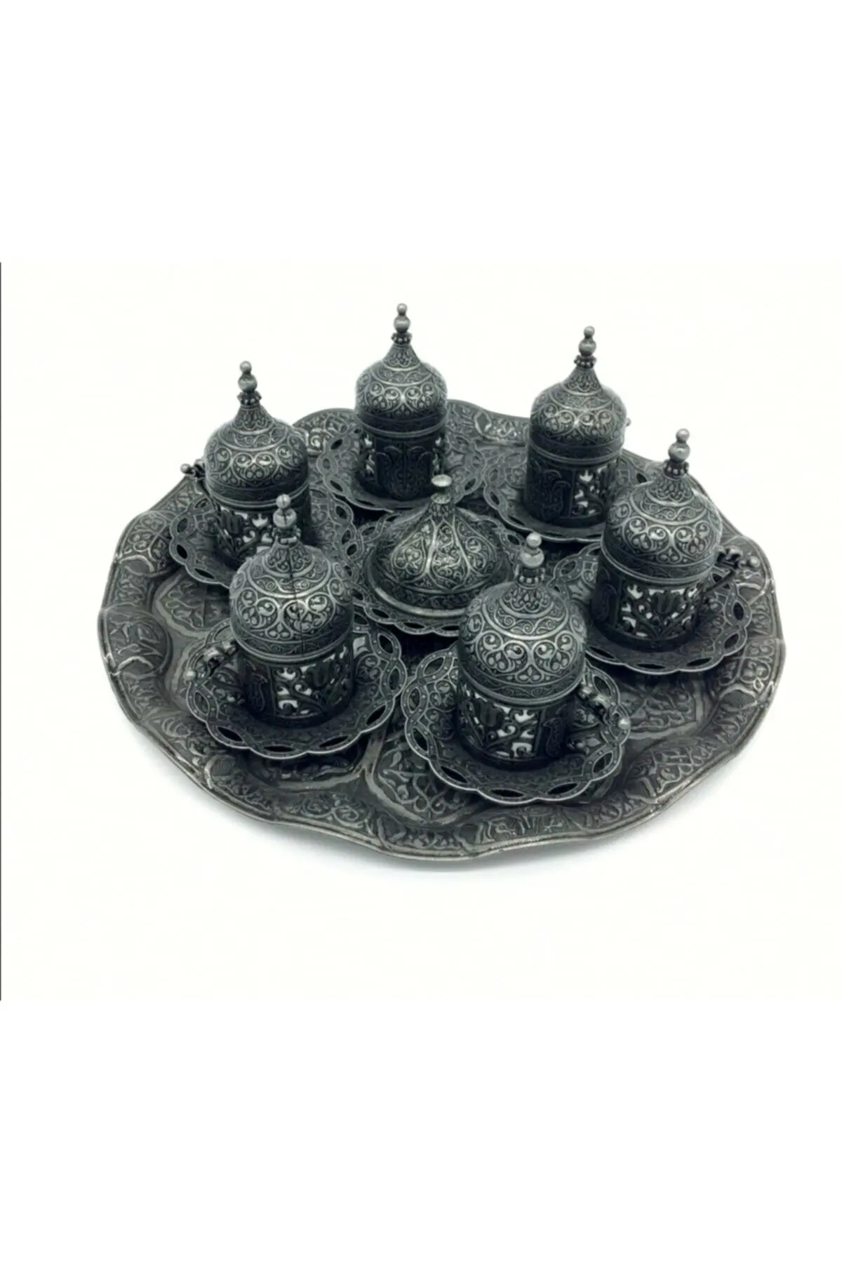 Turkey authentic AMAZING Gift Come and Buy Turkish Coffee Set Set of 6 Oxide Gray.