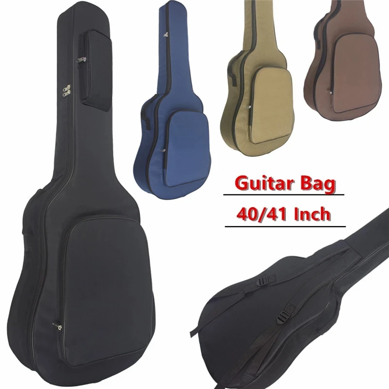 Thickened 600D Oxford Guitar Carry Case Shockproof  Guitar Bag Acoustic Folk Guitar Backpack with Shoulder Straps