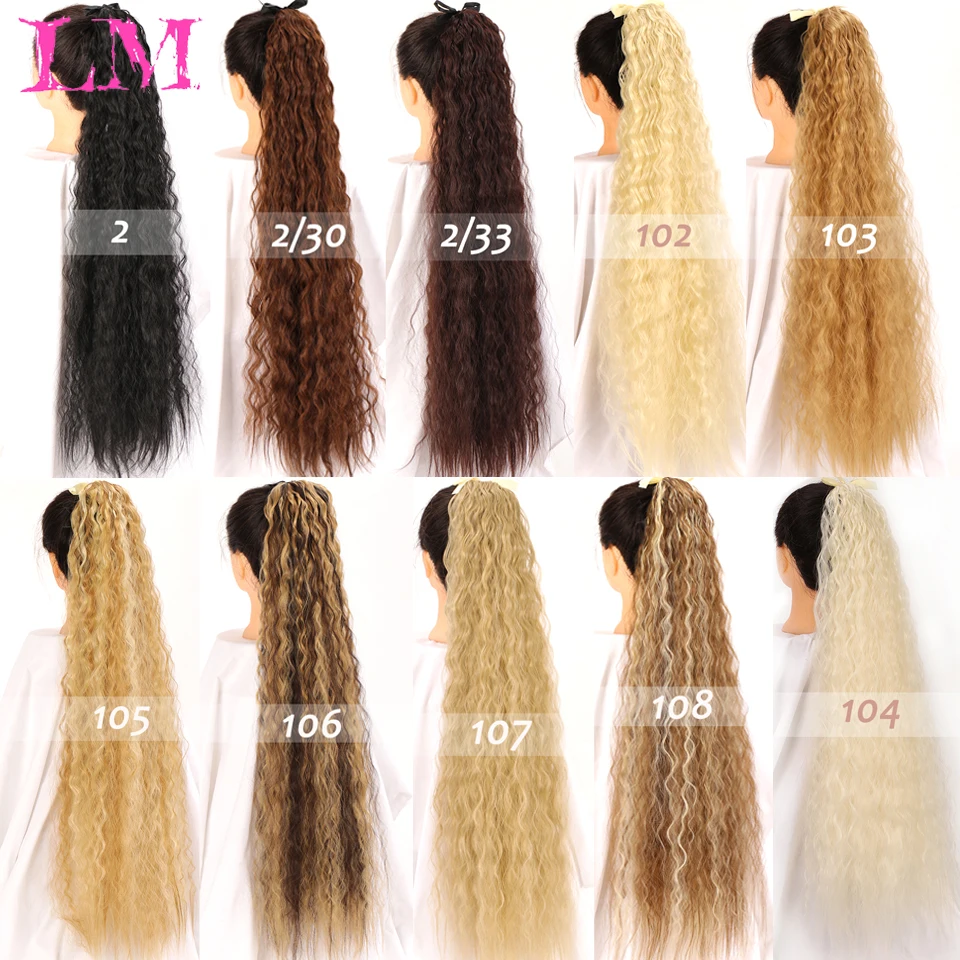 LM Synthetic Wavy Hairpiece With Ponytail Women's Daily Wear is Extra Long 85cm Synthetic Hair（85cm）