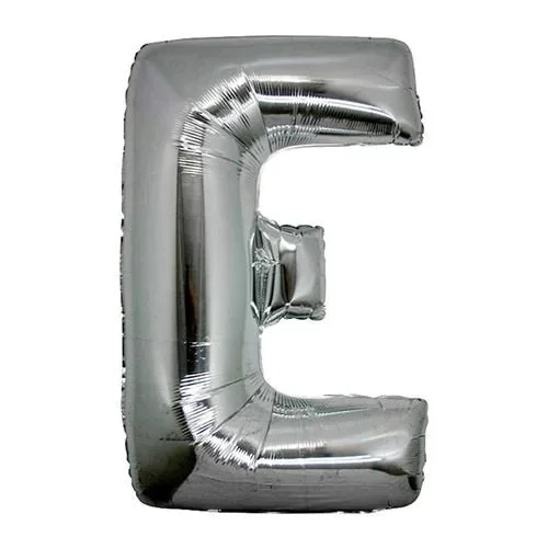 E Letter Foil Balloon Silver Color 40 Inches 435461407