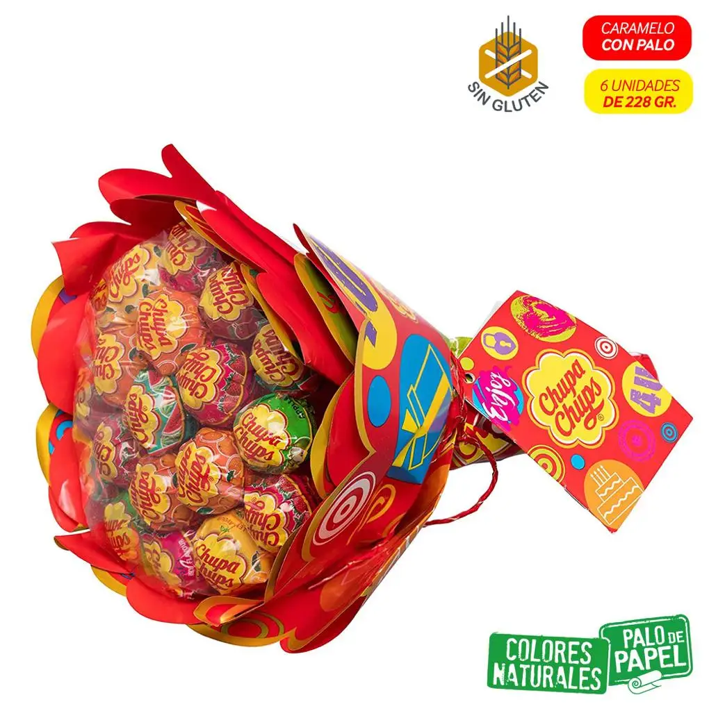 Bouquet of flowers Chupa Chups-the sweetest bouquet of candies with which they will tell you Yoteailoviu many times-contains 19 assorted