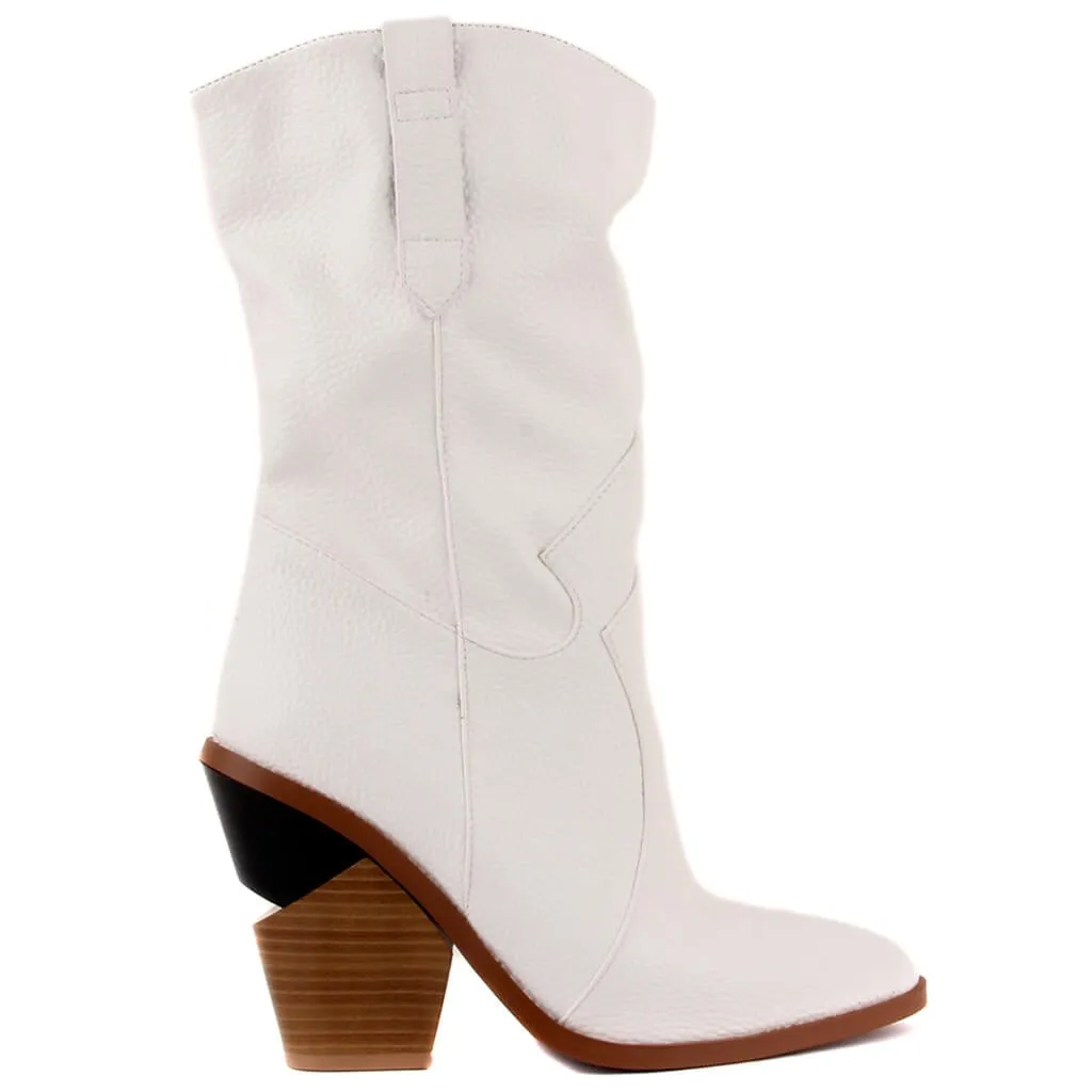 Guja-Botas de tacón alto para mujer, Color blanco