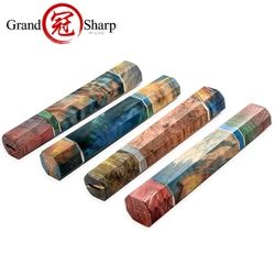 Japanese Chef Knife handle Kitchen knife Parts NEW Design Solidified Wood Octagonal Handle Tools Knife Making Dropshipping