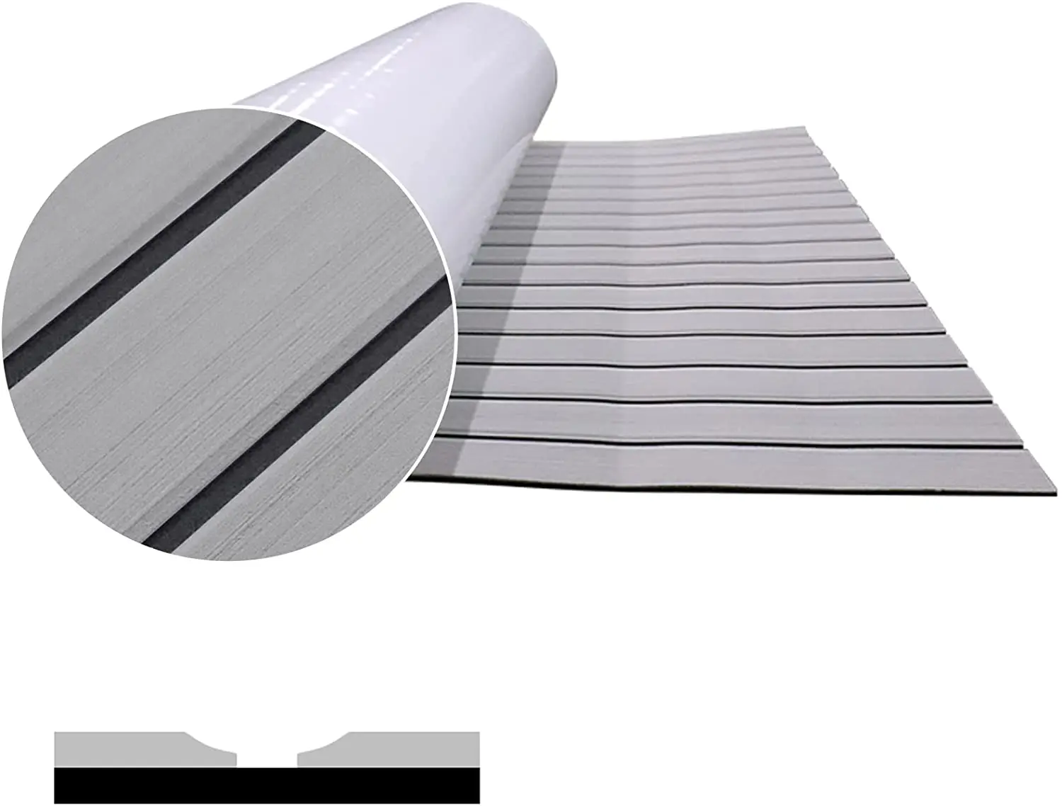 Boat Flooring EVA Foam Decking Sheet Faux Teak Marine Flooring for Boat Yacht Kayak RV Swimming Pool Cooler Tops Seating Non-Sli