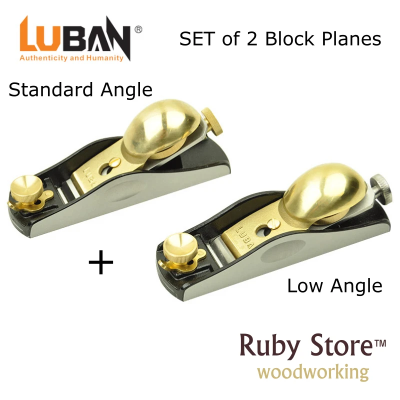 

Set of 2 Qiangsheng Luban Block Planes - Low Angle 12° and Standard Angle 20°
