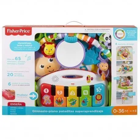 Fisher-Price Gimnasio Piano Pataditas superaprendizaje, manta de juego bebé