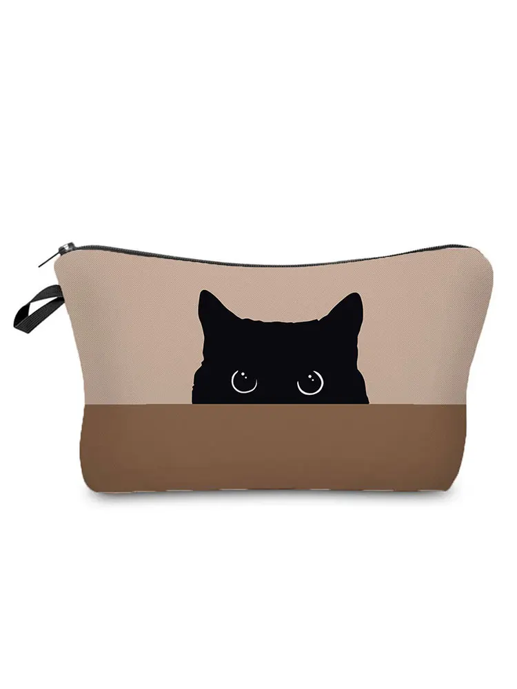 

Cat Printed Women's Cosmetics Organizer Bag Fashion Makeup Bag for Female High Quality Storage Bags for Lady Small Pencil Cases