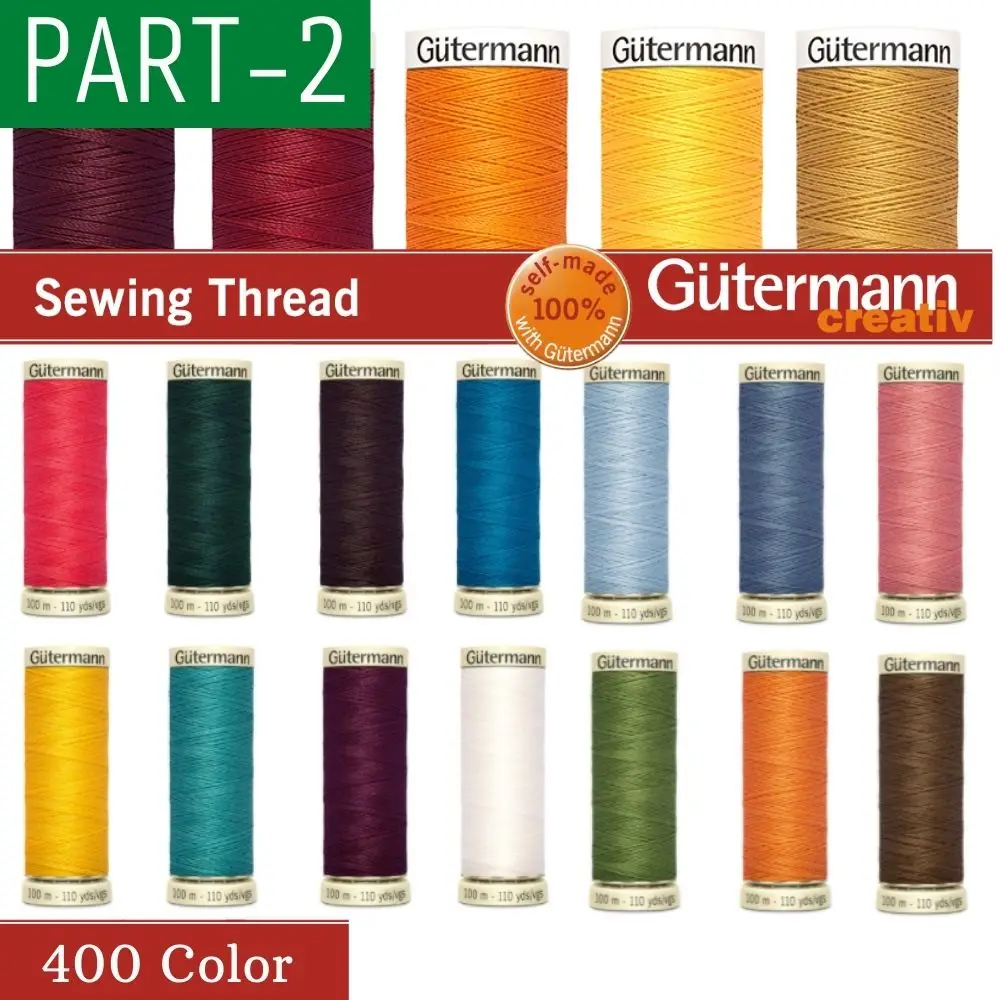 Gutermann Sewing Thread 326 Color 100 Meters Knit Yarn 1 Pcs Overlock, Polyester, Hemming, Machine, Hand, Buttons, Fine Ornamental Stitches, Decorative, Needles, Original Brand, Spools, 788988 Diy,